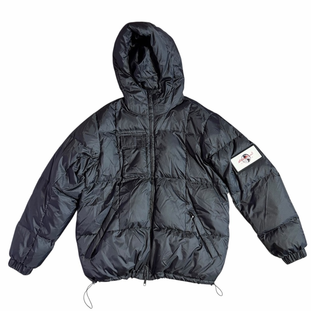 Eddie Bauer Expedition Black Down Puffer Jacket Mens Size Medium